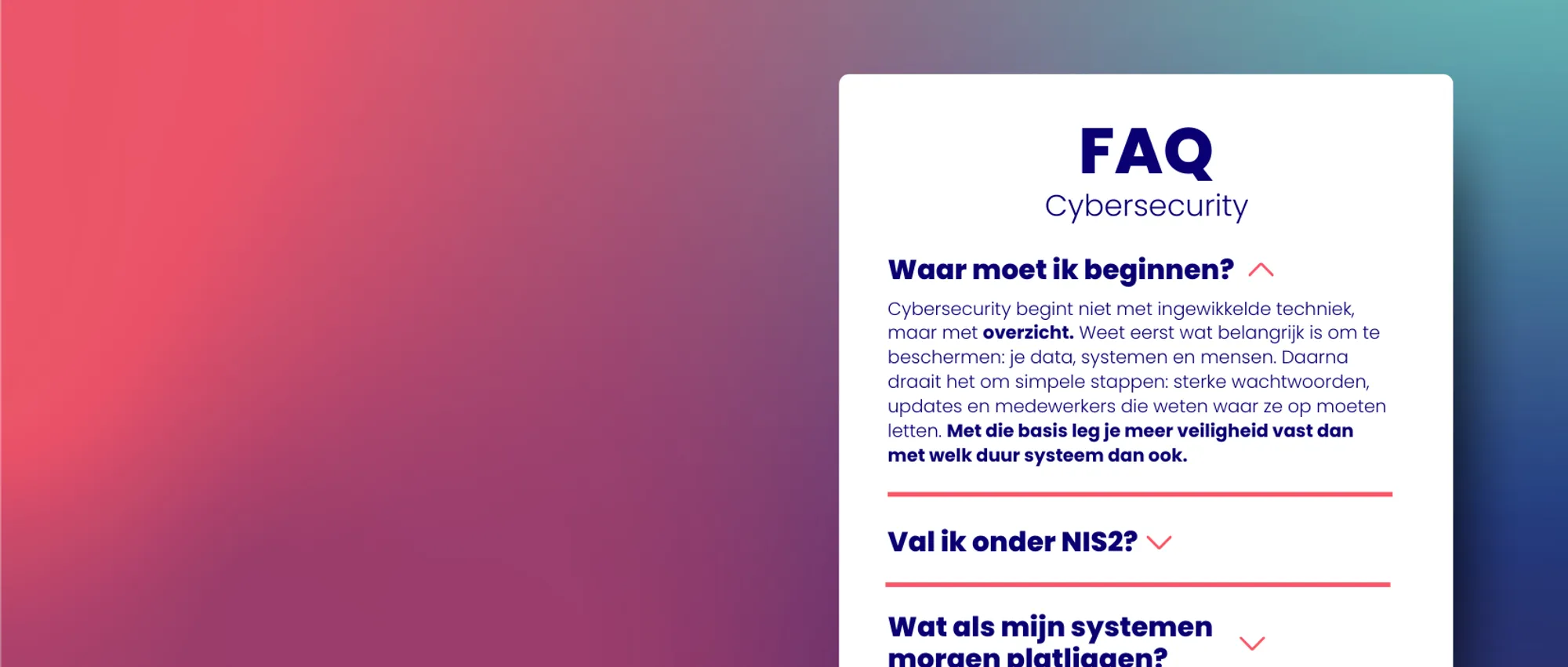 stay-secure-faq-cybersecurity-vragen-uniprofs Stay Secure FAQ met veelgestelde vragen over cybersecurity en NIS2 voor MKB-bedrijven