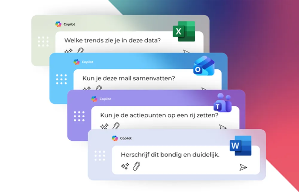 Microsoft 365 Copilot in de praktijk: zo verandert je werkdag écht Microsoft 365 Copilot in Outlook, Teams, Word en Excel tijdens de werkdag